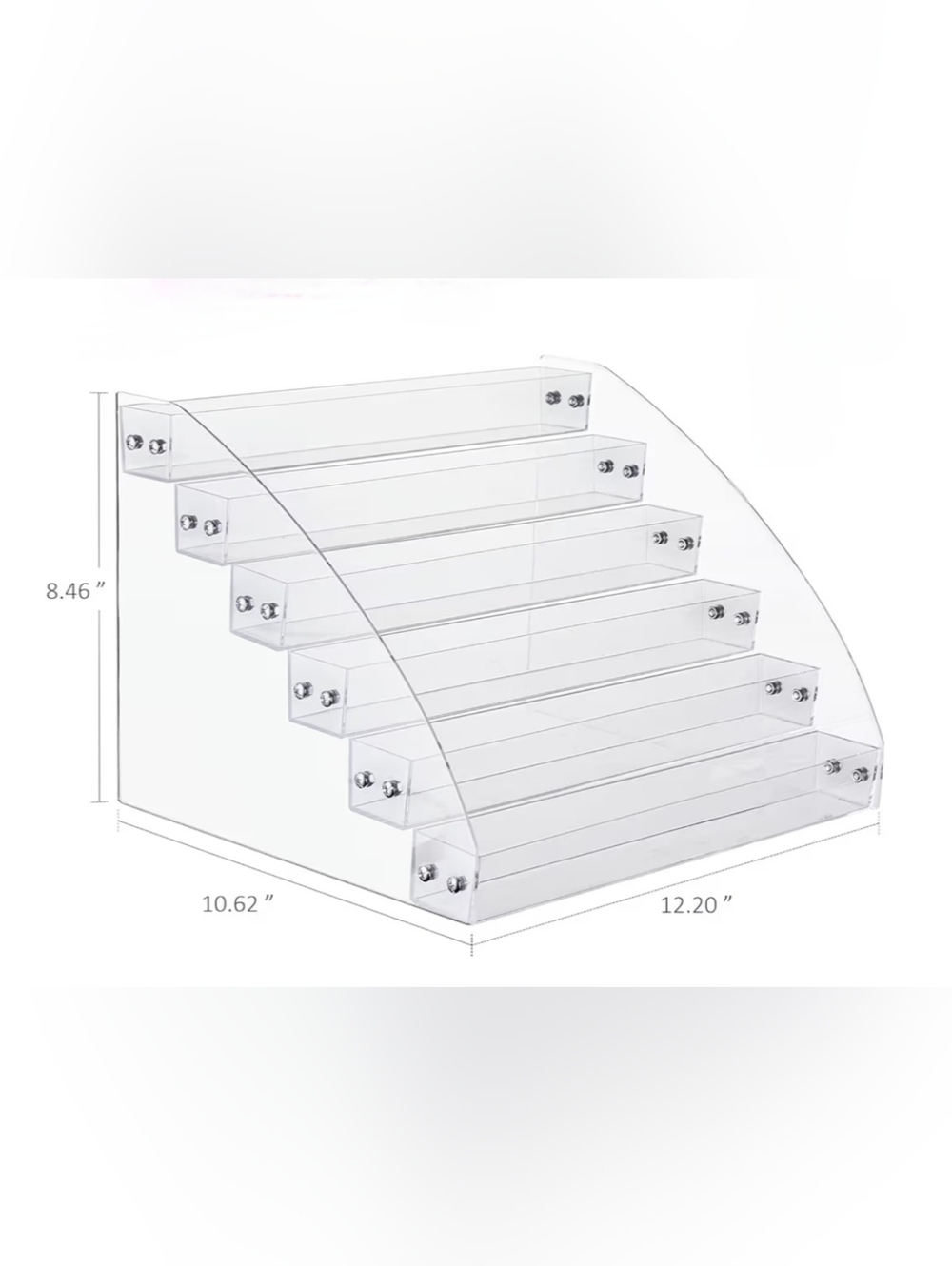 Clear Acrylic 6-Tier Lipstick & Cosmetic Organizer - Brand